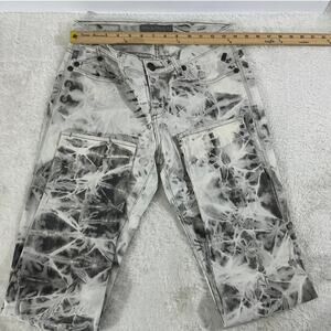 Rock Republic Berlin Skinny Jeans Womens 8 Gray Black Tie-Dye Wash Stretch Denim